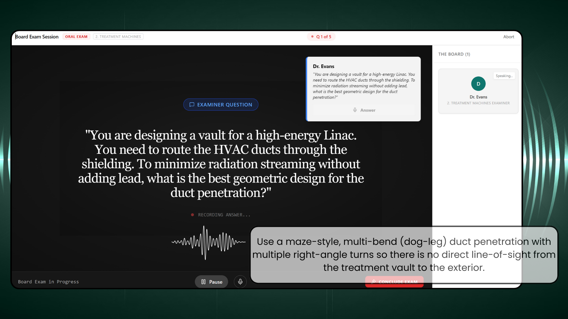Platform Preview showing the exam simulation interface